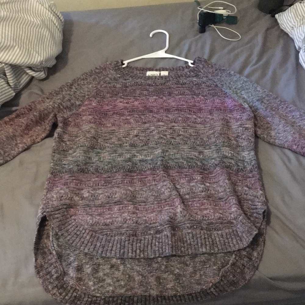 purple sweater
